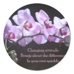 Orchid sticker- Changing Attitude