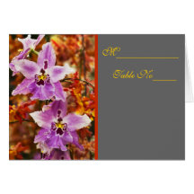 Orchid Tropical Place Setting Card