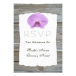 Orchid Wedding RSVP - Barnwood Custom Invitations
