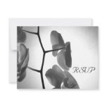 Orchids on the Stem Wedding RSVP Response Card Custom Invitation