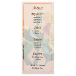orchids Persian Garden Wedding Menu Personalised Rack Card