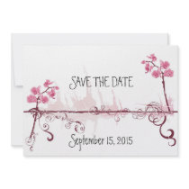 Orchids Wedding Save the Date Card Invitation Personnalisable