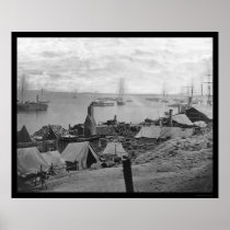 Ordinance Barge Explosion at City Point 1864 Print