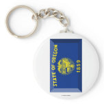 Oregon Flag Gem Key Chains
