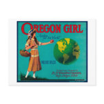 Oregon Girl Apple Crate LabelElgin, OR postcards