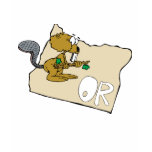 Oregon OR State Cartoon Map & Beaver Art Motto t-shirts