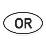 Oregon "OR" Stickers