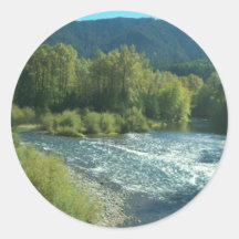 Oregon River Round Sticker