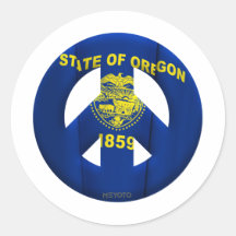 Oregon Round Stickers