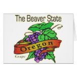 Oregon The Beaver State Grapes Card