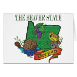 Oregon The Beaver State Lark Grape Greeting Card