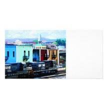 orfolk Southern 8324 and 8676 Locomotives Photo Card Template