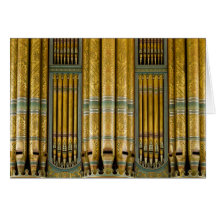 Organ Birmingham Town Hall, UK greeting card