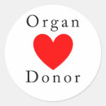 Organ Donor tshirt Round Sticker