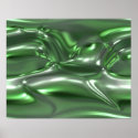 Organic Art Molten Metal Sheet Green posters