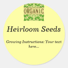 Organic Custom Seed Packet Stickers