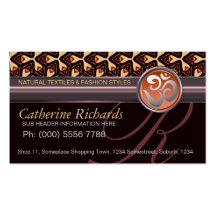 Organic Fashion Tribal Textile Business Cards