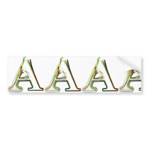 Organic Font illustration Bumper Sticker