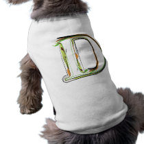 Organic Font illustration Dog Tee Shirt