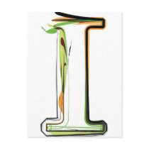 Organic Font illustration Postcard