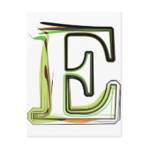 Organic Font illustration Postcard