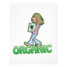 ORGANIC hippie with organic food Custom Announcements