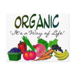 ORGANIC "It's a Way of Life"--organic lovers gifts postcards