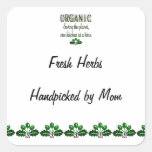 Organic Saving the Planet Custom Canning Label Square Sticker