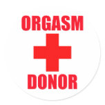 Orgasm Donor stickers