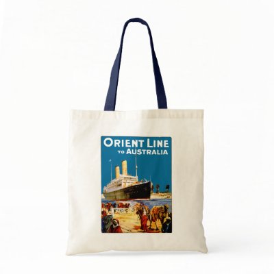 Orient Line to Australia Canvas Bags