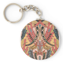 Oriental Art Nouveau Keychains