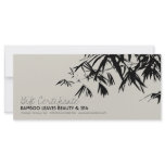 Oriental Bamboo Leaves Zen Spa Gift Certificate Personalised Rack Card