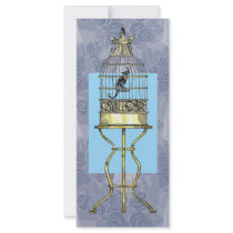 Oriental Birdcage Rack Card Design