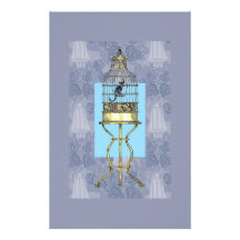 Oriental Birdcage Stationery Design