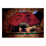 Oriental Fan Profile Card business cards