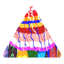 Oriental Festive Decorations Triangle Stickers