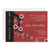 Oriental Sakura Bridal Shower Personalized Invitation