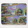 Oriental Scenary Made From Fans Mouse Pad