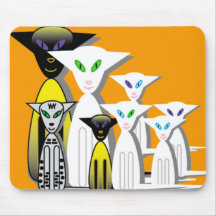 Oriental Shorthair and Siamese cats mousepad Mus Mattor