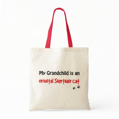 Oriental Shorthair Grandchild Tote Bags