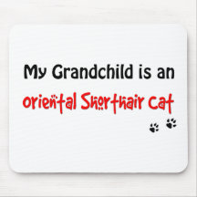 Oriental Shorthair Grandchild Mouse Pads