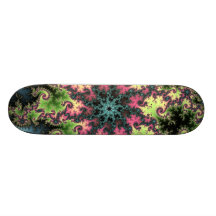 Oriental Star - colourful mesmerising fractal art Skate Boards