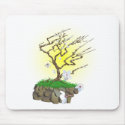 Oriental style blossom tree mousepads