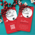 Oriental Swallows Birds Moonlight Tree Branches Ze business cards