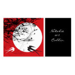 Oriental Swallows in Moonlight Escort / Place Card business cards
