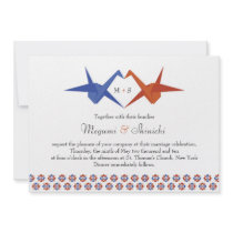 Origami Cranes Wedding (Blue - Burnt Orange)