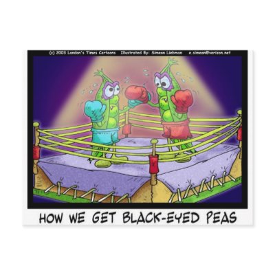 Origin Of Black Eye Peas Funny Boxing Tees/Gifts Post Card