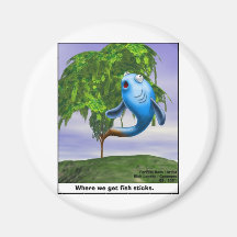 Origin OF Fishsticks Funny Tees & Gifts Fridge Magnets