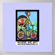 Origin Of SpokesModels Funny Bicycle Funny Poster