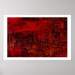 Original Abstract Canvas Print - Red Abstract Art
